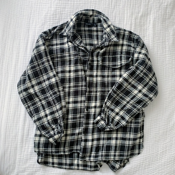 Women's ASOS DESIGN Oversized Shacket in Mono Check - Picture 1 of 3